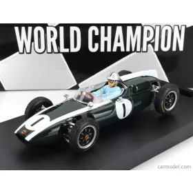   Brumm - Cooper F1 T53 N 1 World Champion Winner British Gp 1960 J.Brabham - With Driver Figure Green