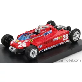   Brumm - Ferrari F1 126Ck Turbo N 28 Monaco Gp 1981 D.Pironi - With Transport Wheels Red