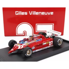   Brumm - FERRARI F1  126CK TURBO N 27 ISTRANA AIRPORT DUEL WITH F104 AIRPLANE 1981 GILLES VILLENEUVE - WITH DRIVER FIGURE RED
