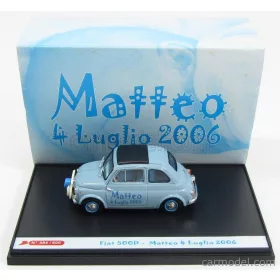   Brumm Prom - Fiat 500D 1960 - E  Nato Matteo Como 4 Luglio 2006 Light Blue