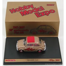 Brumm Prom - Fiat 500D 1960 - Hobby Model Expo 2007 Gold Met