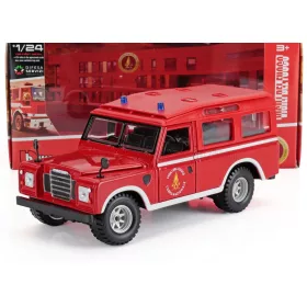   Burago - LAND ROVER DEFENDER MKII VIGILI DEL FUOCO 1995 RED WHITE
