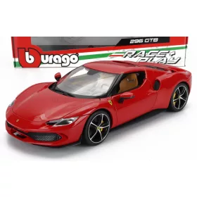   Burago - FERRARI 296 GTB HYBRID 830HP V6 2021 - EXCLUSIVE CARMODEL ROSSO CORSA - RED