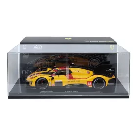   Burago - FERRARI 499P 3.0L TURBO V6 TEAM AF CORSE N 83 WINNER 24h LE MANS 2025 ROBERT KUBICA - PHIL HANSON - YIFEI YE WITH SHOWCASE YELLOW RED