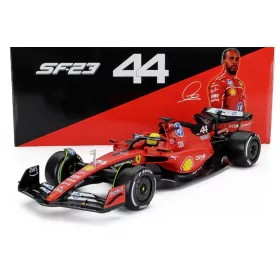  Burago - FERRARI F1  SF-23 TEAM SCUDERIA FERRARI HP N 44 TEST FIORANO 2025 LEWIS HAMILTON - WITH PILOT RED BLACK