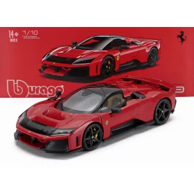 Burago - FERRARI F80 2024 - BLACK WHEELS ROSSO CORSA - RED