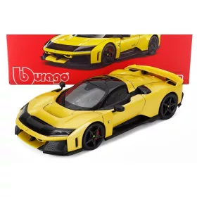   Burago - FERRARI F80 2024 - BLACK WHEELS GIALLO TRISTRATO - YELLOW MET