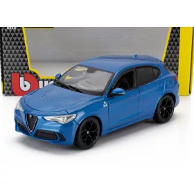   Burago - ALFA ROMEO STELVIO Q4 QUADRIFOGLIO V6 BITURBO 510hp 2017 BLU MISANO - BLUE MET
