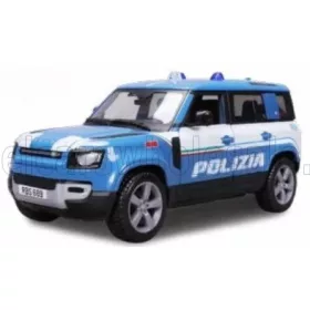 Burago - LAND ROVER NEW DEFENDER 110 POLIZIA 2020 LIGHT BLUE