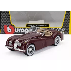 Burago - JAGUAR XK120 CABRIOLET 1951 BORDEAUX