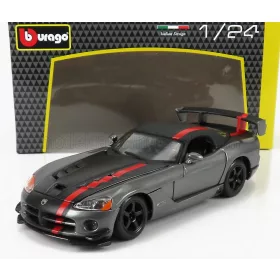 Burago - DODGE VIPER SRT-10 COUPE 2003 - WITH RED LINE GREY