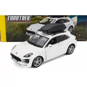 Burago - PORSCHE MACAN WITH CARGO ROOF BOX 2013 WHITE
