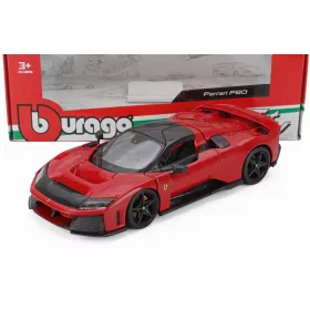   Burago - FERRARI F80 2024 - FULL BLACK WHEELS ROSSO CORSA - RED