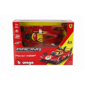   Burago - FERRARI 499P 3.0L TURBO V6 TEAM FERRARI AF CORSE N 50 WINNER 24h LE MANS 2024 ANTONIO FUOCO - MIGUEL MOLINA - NICKLAS NIELSEN RED
