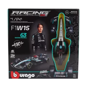   Burago - MERCEDES GP F1  W15 EQ PERFORMANCE TEAM AMG PETRONAS MOTORSPORT N 63 SEASON 2024 GEORGE RUSSELL BLACK SILVER GREEN
