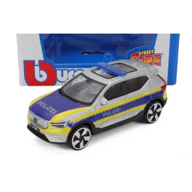 Burago - VOLVO EX40 SUV POLIZEI 2026 SILVER BLUE