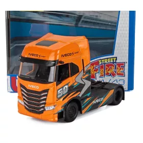   Burago - IVECO FIAT S-WAY 570 TRACTOR TRUCK 2-ASSI 2021 ORANGE