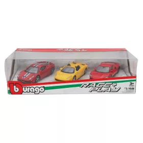  Burago - FERRARI SET 3X 458 SPECIALE - 296 GTB - 458 SPIDER 2013 RED YELLOW