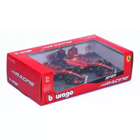   Burago - FERRARI SET F1 2X SF-23 TEAM SCUDERIA FERRARI N 16 SEASON 2023 CHARLES LECLERC + N 55 SEASON 2023 CARLOS SAINZ RED BLACK