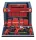 Burago - FERRARI F1  SF-25 DIORAMA GARAGE PIT-STOP TEAM SCUDERIA FERRARI N 16 SEASON 2025 CHARLES LECLERC WITH CREW FIGURE AND ACCESSORIES RED BLACK