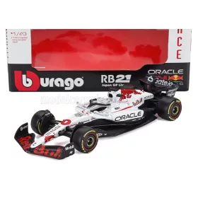   Burago - RED BULL F1  RB21 TEAM ORACLE RED BULL RACING N 1 WINNER JAPAN GP 2025 MAX VERSTAPPEN WHITE RED