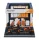 Burago - McLAREN F1  MCL39 DIORAMA GARAGE PIT-STOP TEAM MCLAREN N 4 WORLD CHAMPION SEASON 2025 LANDO NORRIS WITH CREW FIGURE AND ACCESSORIES ORANGE BLACK