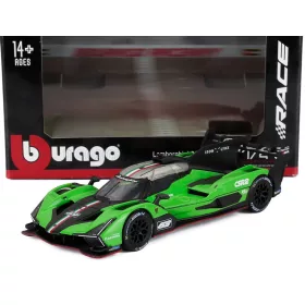   Burago - LAMBORGHINI SC63 3.8L V8 TURBO TEAM LAMBORGHINI IRON LYNX N 63 24h LE MANS 2024 DANIIL KVYAT - MIRKO BORTOLOTTI - EDOARDO MORTARA GREEN WHITE BLACK