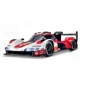   Burago - PORSCHE 963 9RD 4.6L TURBO V8 24h LE MANS 2023 WHITE RED BLACK