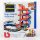 Burago - ACCESSORIES DIORAMA - PARKING - MEGA DEALER SHOWROOM WITH AUDI A6 AVANT 2019 + PORSCHE 911 996 GT3 COUPE 1997 RED BLUE GREY