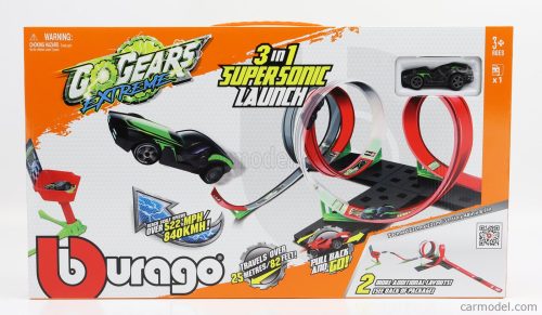 Burago - Accessories Diorama - Go Gears Extreme 3 In 1 Supersonic Launch With 1X Car Included Various