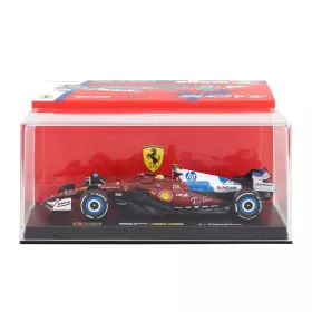   Burago - Ferrari SF-25 #44 L.Hamilton Formula 1 Miami GP 2025 - with driver figure and showcase