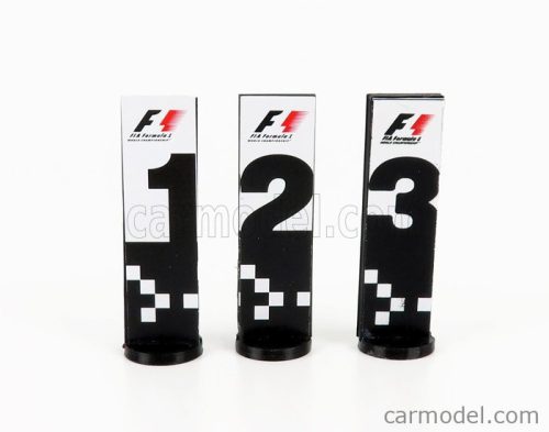 Cartrix - Accessories F1 World Champion Plate Pit Board - 1St - 2Nd - 3Rd Place Grey Black Yellow
