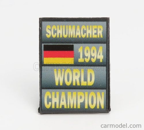 Cartrix - Accessories F1 World Champion Plate Pit Board - Benetton B194 Ford Mild Seven N 5 Season 1994 Michael Schumacher Grey Black Yellow