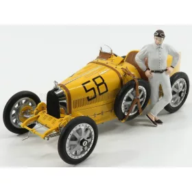 CMC - BUGATTI T35 N 58 WITH DRIVER FIGURE 1924 YELLOW
