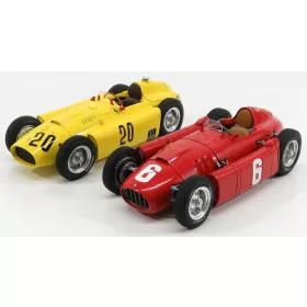   CMC - FERRARI F1  SET 2X LANCIA D50 N 20 6th BELGIUM GP 1956 A.PILETTE + D50 N 6 WINNER GP TORINO 1955 A.ASCARI RED YELLOW