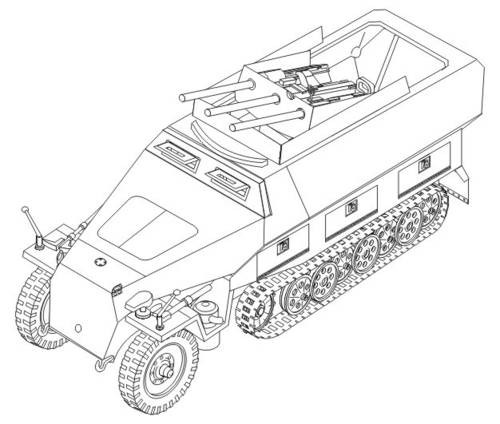 CMK - Sd.Kfz. 251/21 Ausf. D Drilling