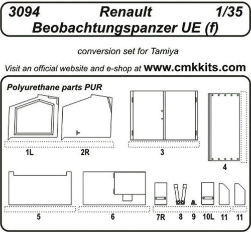 CMK - Renault Beobachtungspanzer UE (f) für Tamiya Bausatz