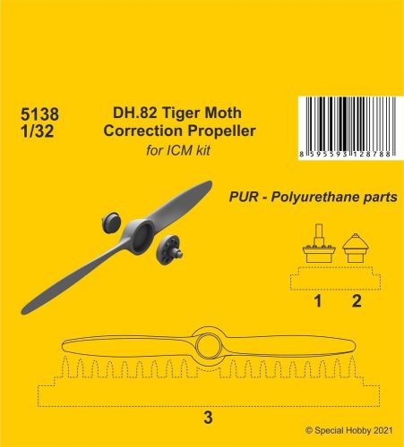 CMK - DH.82 Tiger Moth Correction Propeller(ICM kit)
