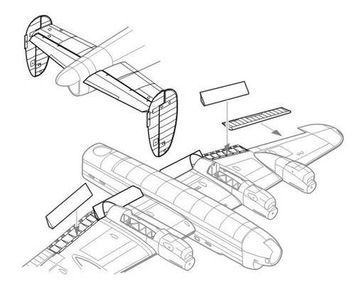 CMK - Lancaster Mk.I/III - Control Surfaces für Hasegawa-Bausatz