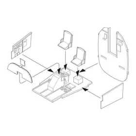 CMK - B-24 Liberator Interior set f. Hasegawa