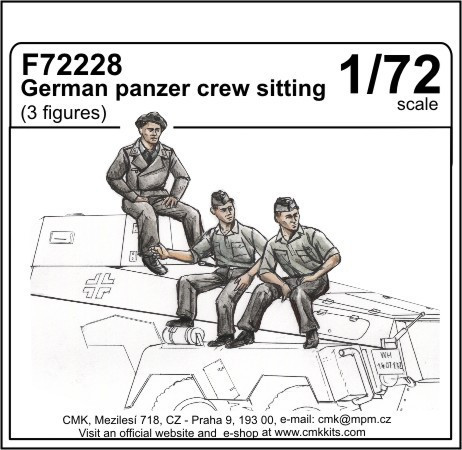 CMK - German panzer crew sitting (3 figures)