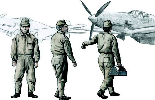 CMK - Japanese Army AF Mechanics,WWII (3 fig.)