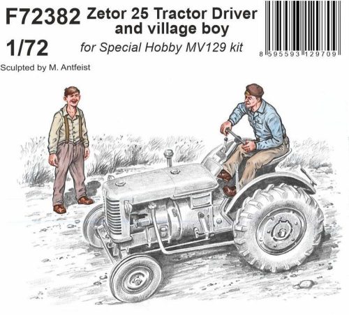CMK - Zetor 25 Tractor Driver and village boy 1/72
