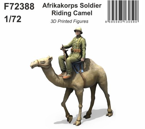 CMK - Afrikakorps Soldier Riding Camel 1/72 / 3D Printed