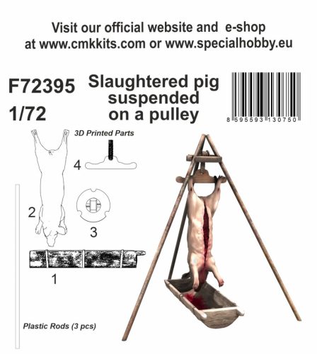 CMK - 1/72 Slaughtered pig suspended on a pulley