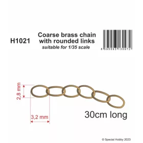   CMK - Coarse brass chain with rounded links - suitable for 1/35 scale