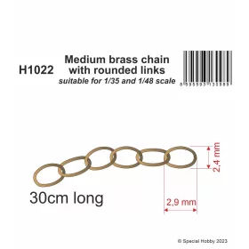   CMK - Medium brass chain with rounded links - suitable for 1/35 and 1/48 scale