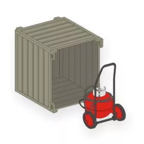 CMK - Wheeled fire extinguisher PG 50 with transpor