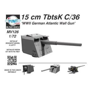   CMK - 1/72 15 cm TbtsK C/36  WWII German Atlantic Wall Gun harcjármű makett