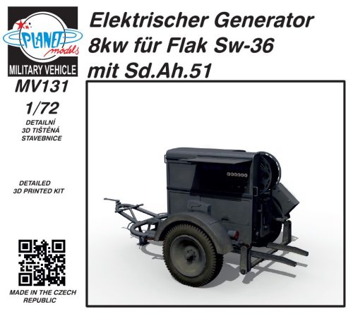 CMK - 1/72 Elektrischer Generator 8kw für Flak Sw-36 mit Sd.Ah.51